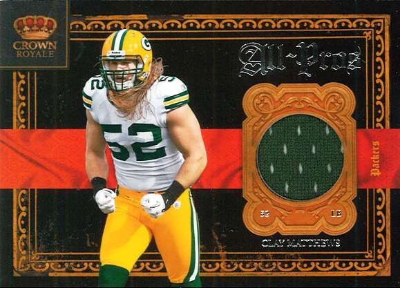 2011 Panini Crown Royale All-Pros Clay Matthews Jersey Card