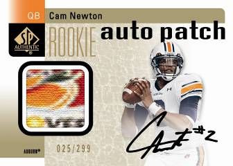 2011 Sp Authentic Cam Newton Auto Patch Rookie RC