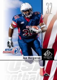 2011 UD Sp Authentic Joe Bergeron USA Football Card