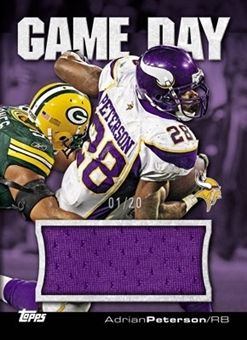 2011 Topps Game Day Adrian Peterson Jumbo Jersey Card