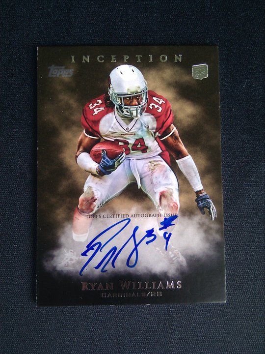 2011 Topps Inception Ryan Williams Autograph Rookie RC