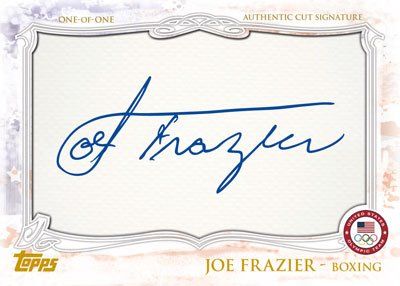 2012 Topps USA Olympics Joe Frazier Cut Autograph Card