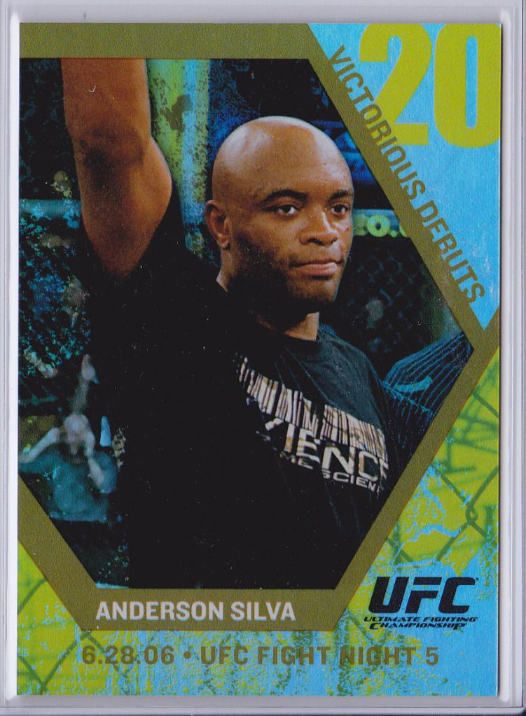 2009 Topps UFC Round 1 Victorious Debut Anderson Silva Gold Card