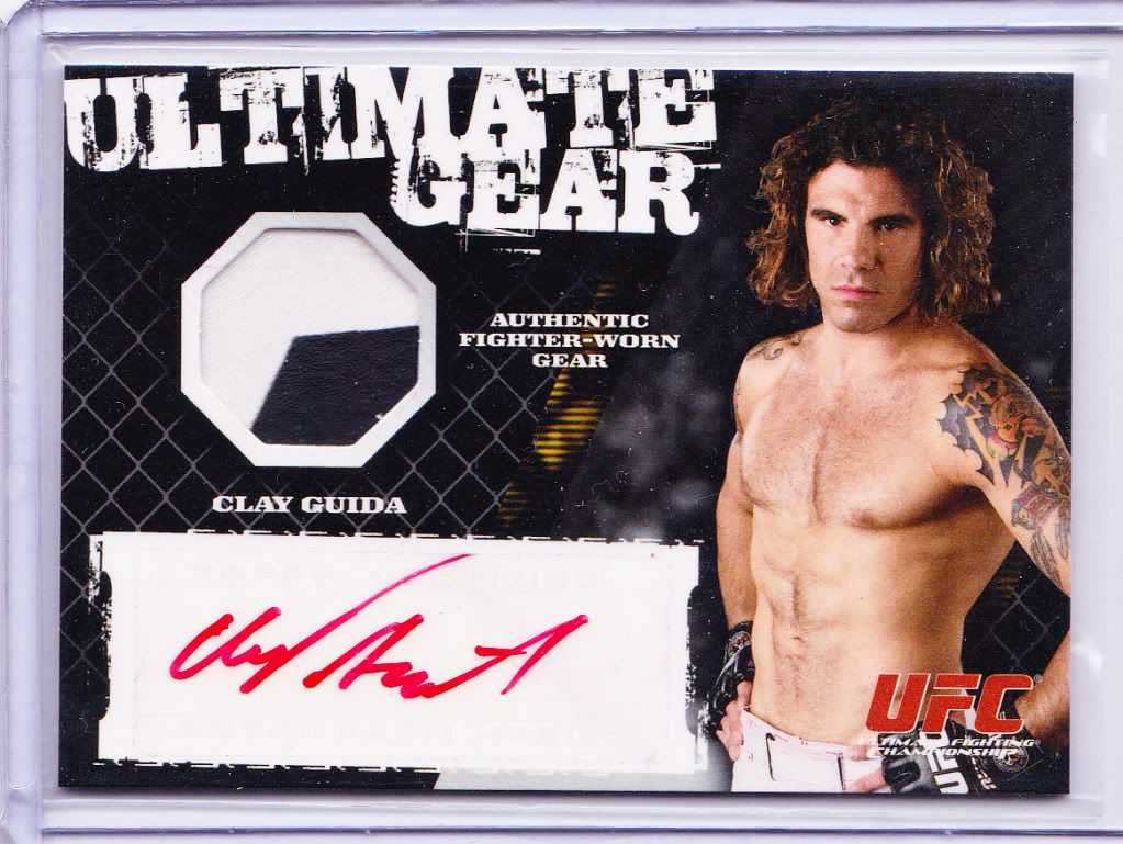 2009 Topps UFC Round 1 Ultimate Gear Auto Relic Card #/25