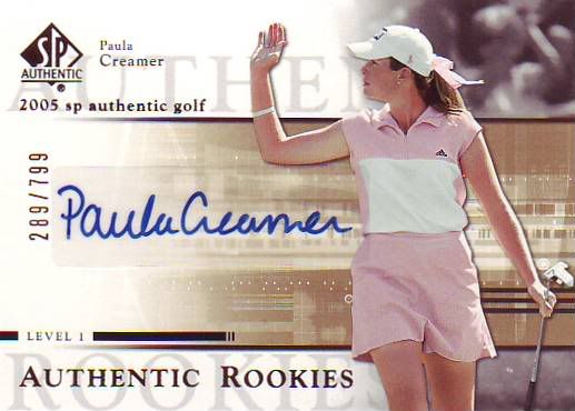 2005 Upper Deck SP Authentic 104 Paula Creamer #/799 Autograph RC Rookie Card