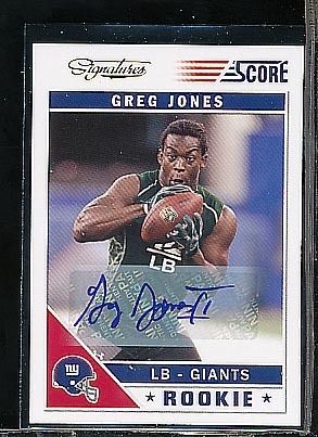 2011 Score Football Greg Jones Signature Card #336