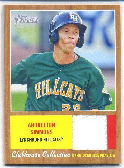 2011 Topps Heritage Minor League Andrelton Simmons Jersey Card