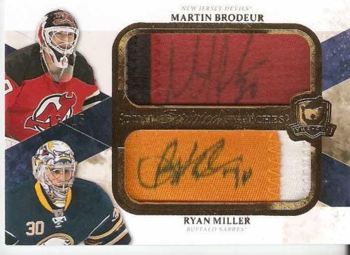 10-11 The Cup Dual Scripted Swatches Ryan Miller Martin Brodeur