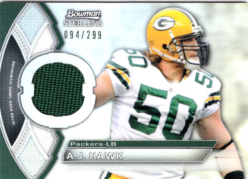 2011 Bowman Sterling A.J. Hawk Jersey Card #/299