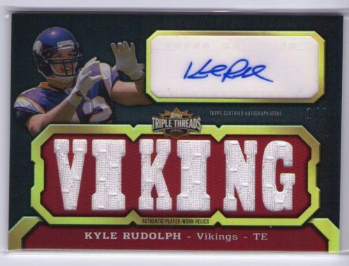 2011 Topps Triple Threads Kyle Rudolph Autograph Rookie RC