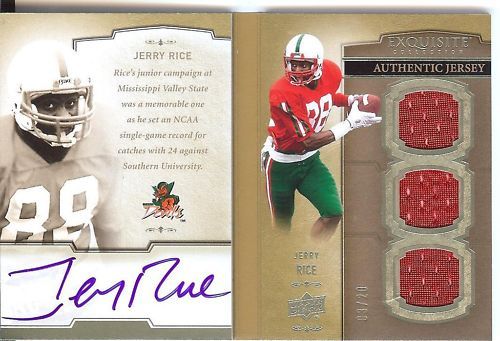 2010 Exquisite Jerry Rice Auto-Biography Book Card Autograph