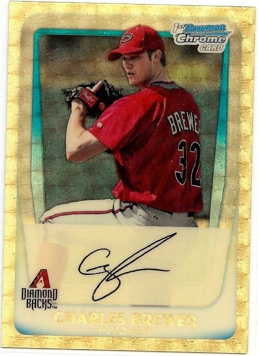 2011 Bowman Chrome Superfractor Refractor Charles Brewer