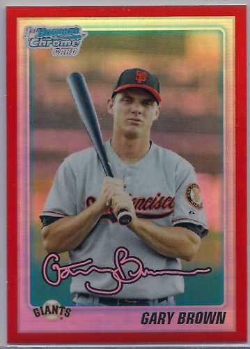 2010 Bowman Chrome Red Gary Brown Refractor /5