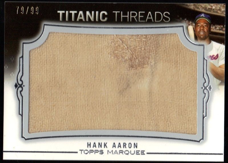 2011 Topps Marquee Titanic Threads Hank Aaron Relic Jersey