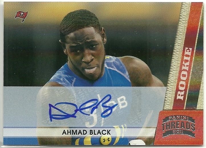 2011 Panini Threads Ahmad Black Autograph RC Card