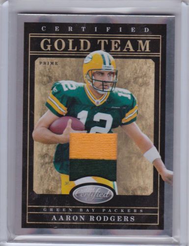 2011 Panini Certified Aaron Rodgers Gold Prime Jersey
