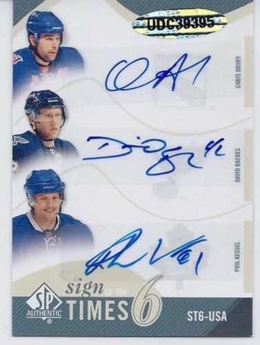 2010-11 Sp Authentic Hockey Six Autograph Card Back