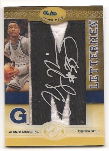 2011 All Time Greats Alonzo Mourning Letterman Autograph