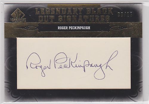 2011 Sp Legendary Cuts Roger Peckinpaugh Autograph