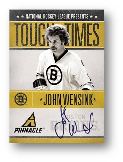 10-11 Pinnacle John Wensink Autograph Tough Times