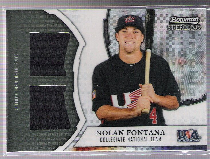 2011 Bowman Sterling Dual Relic X-Fractor #NF Nolan Fontana
