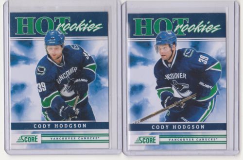 11-12 Score Hockey Cody Hodgson Hot Rookies Sp Variation