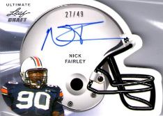 2011 Leaf Ultimate Nick Fairley Helmet Autograph