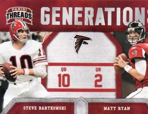 2011 Panini Threads Generations Steve Bartkowski & Matt Ryan Card