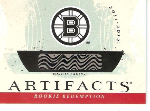 2011-12 UD Artifacts Boston Bruins Redemption Autograph Rookie