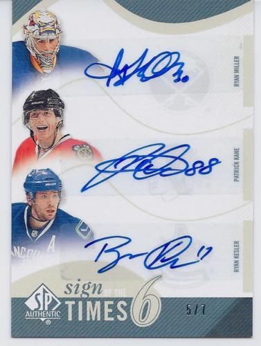 2010-11 Sp Authentic Hockey Six Autograph Card Front