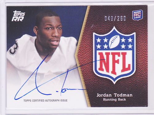 2011 Topps Rookie Rising Jordan Todman Rookie Auto