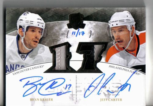 10-11 The Cup Dual Signature Patches Kesler - Carter