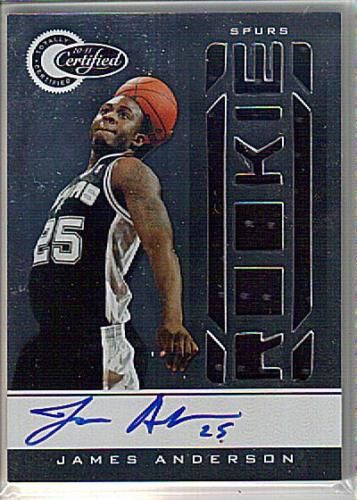 2010-11 Panini Certified James Anderson Autograph RC