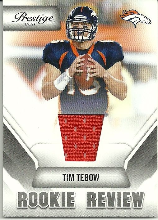 2011 Panini Prestige Tim Tebow Rookie Review Jersey Card