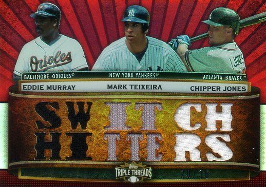 2011 Topps Triple Threads Triple Relic Switch Hitters