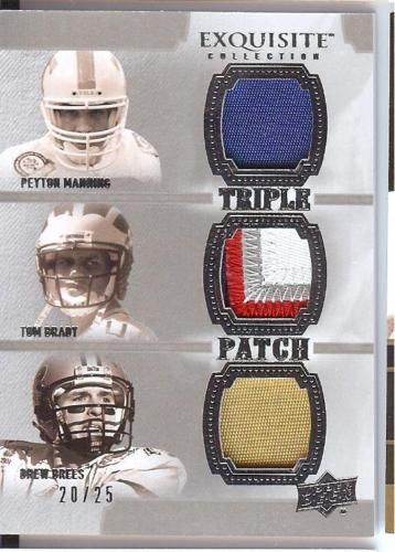 2010 Exquisite Triple Patch Manning/Brees/Brady