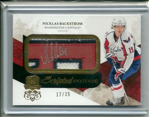 10-11 The Cup Nicklas Backstrom Scripted Swatches Autograph