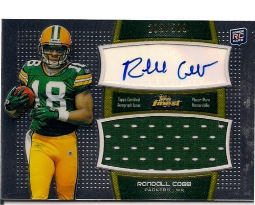 2011 Topps Finest Randall Cobb Jersey Autograph Rookie RC 589