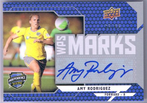2011 Upper Deck Soccer Amy Rodriguez Autograph WPS Marks /65
