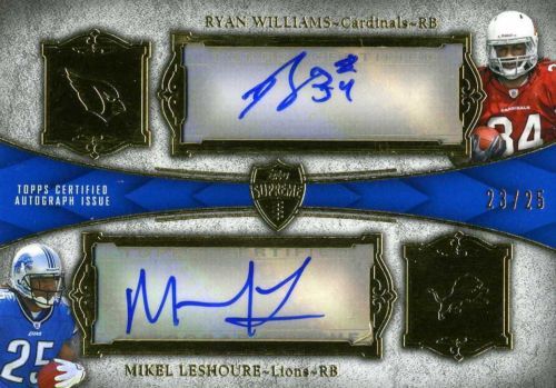 2011 Topps Supreme Dual Autograph Ryan Williams - Mikel LeShoure Card