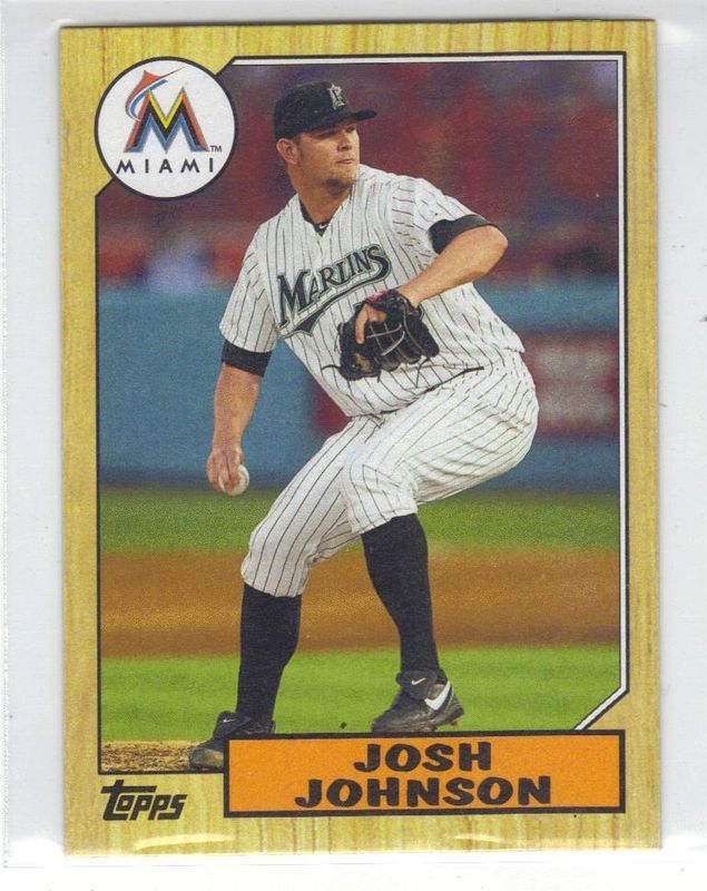 2012 Topps Josh Johnson 1987 Mini Topps