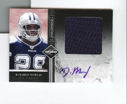 2011 Panini Limited DeMarcco Murray Jumbo Jersey Auto