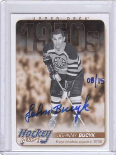 2011-12 UD Series 1 Heroes Autograph Johnny Bucyk
