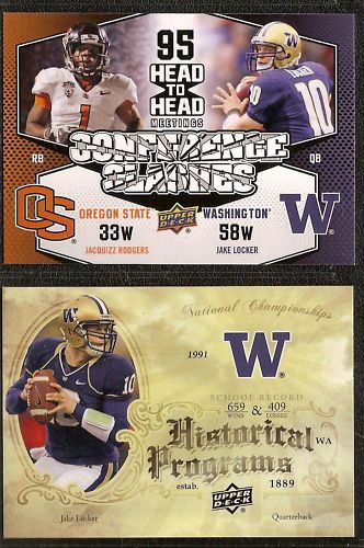 2011 Upper Deck Jake Locker/Jaquizz Rodgers Dual Conference Clashes
