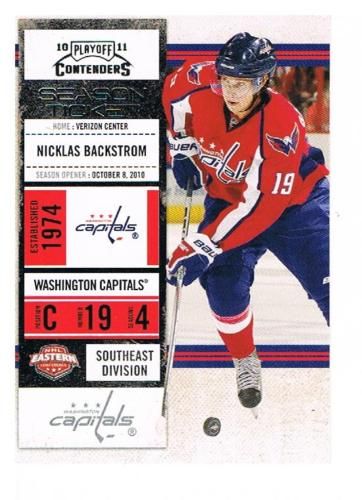 2010-11 Playoff Contenders Hockey Nicklas Backstrom Base Card #100