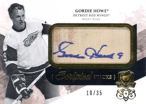 10-11 UD The Cup Gordie Howe Scripted Sticks Autograph /35