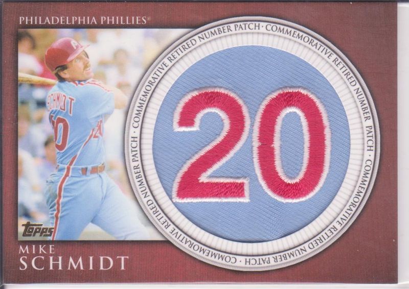 2012 Topps Series 1 Mike Schmidt Retired Number Patch