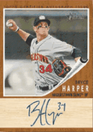 2011 Topps Heritage Bryce Harper Autograph RC Rookie 