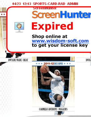 11/12 Panini NBA Hoops Carmelo Anthony 