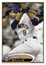 2012 Topps Ryan Braun Baseball Base Card